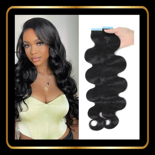 24 Inch Body Wave Human Hair Tape-in Extensions 50g 20 pieces - novadonna.ae