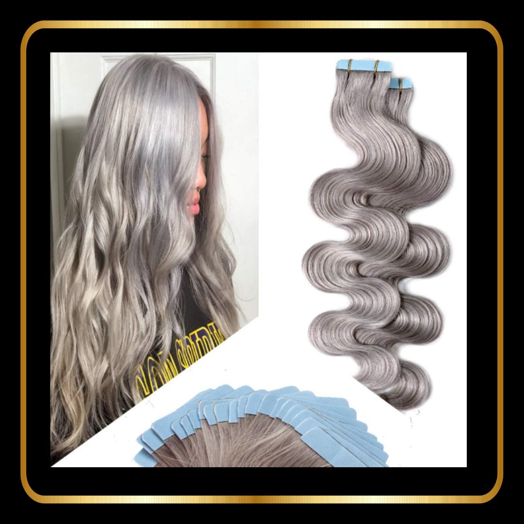 24 Inch Body Wave Human Hair Tape-in Extensions 50g 20 pieces - novadonna.ae