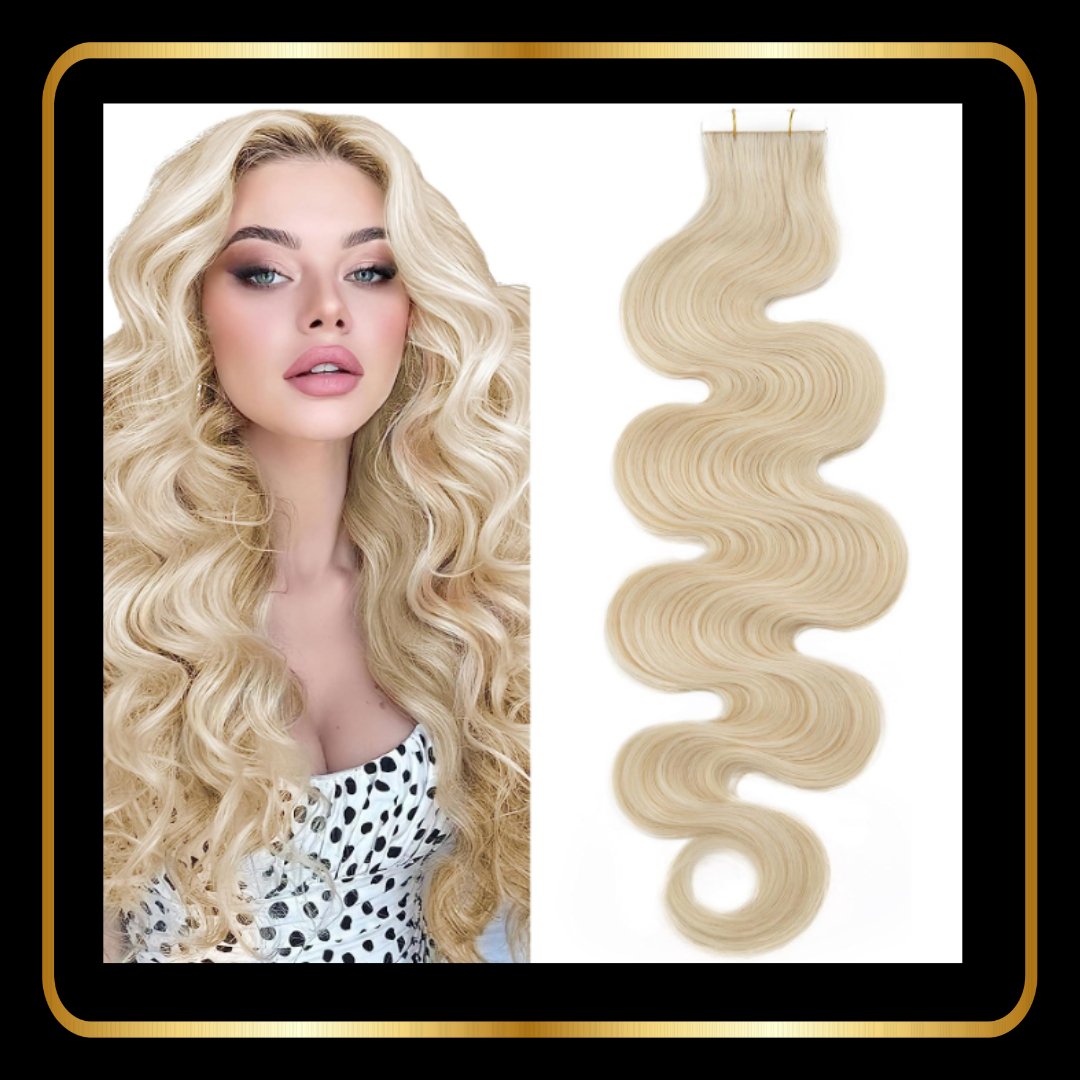 24 Inch Body Wave Human Hair Tape-in Extensions 50g 20 pieces - novadonna.ae