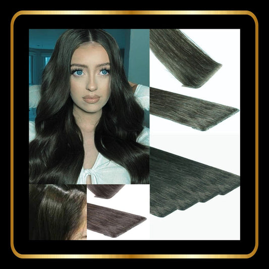 24 Inch Straight Invisible Tape-In Hair Extensions 50g 20 pieces(Natural Color)