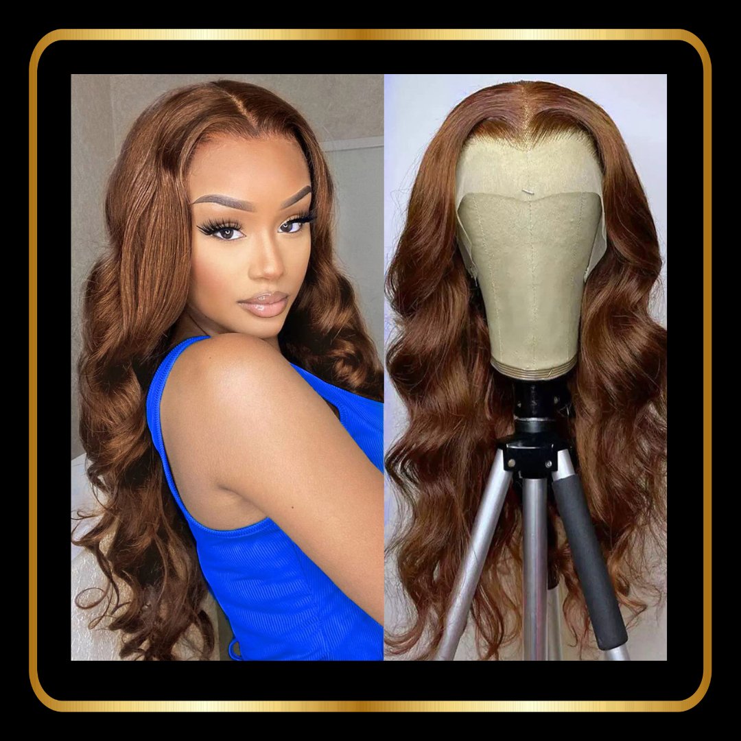 Body Wave 13x4 Lace Frontal Human Hair Wig, 180% Density Pre-Plucked with Baby Hair - novadonna.ae