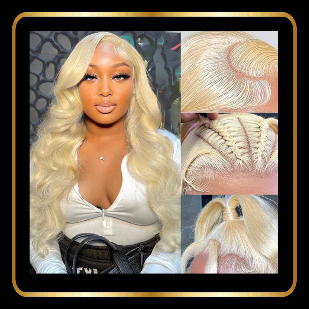 Body Wave 13x4 Lace Frontal Human Hair Wig, 180% Density Pre-Plucked with Baby Hair - novadonna.ae