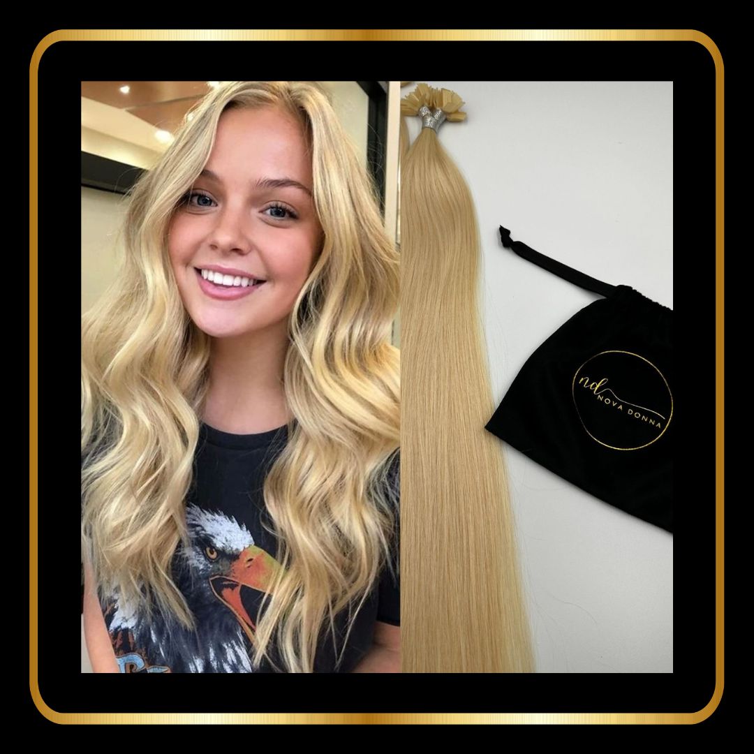 24 Inches Flat Tip Straight Hair Extensions Pre-Bonded 50 Grams Hot Fusion (Dark Ash Blonde #60A)