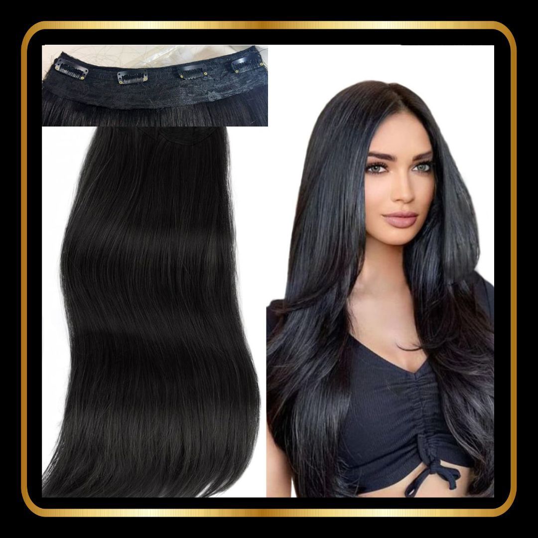 Clip-In Vietnamese Straight Single Donor Hair Extensions 100g 1 piece(28 Inch, 8 inch Width, Natural Color)