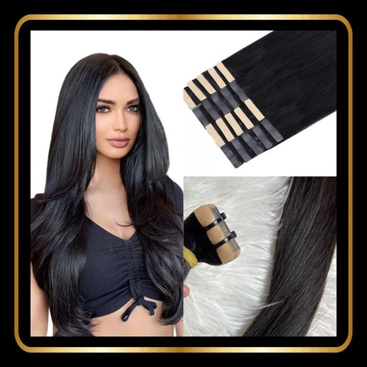 Tape-in Hair Vietnamese Extensions Human Hair Straight 28 Inch 50g 20 pieces (Natural Color)